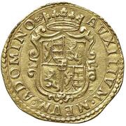 1 Quadrupla - Charles Emmanuel I, Italy, 1605 reverse image