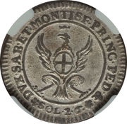 2.6 Soldi - Charles Emmanuel III reverse image