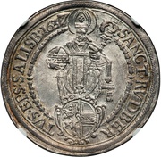 1 Thaler Madonna - Paris von Lodron, Austria, 1623-1653 reverse image