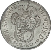 20 Soldi - Victorio Amedeo III, Italy, 1794-1796 reverse image