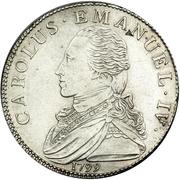 ½ Scudo - Charles Emmanuel IV obverse image