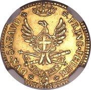 ½ Doppia - Victor Amadeus III reverse image