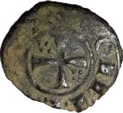 1 Denaro - Corrado II - Omega C, Italy, 1254-1258 reverse image