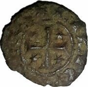1 Denaro - Manfredi "A", Italy, 1258-1266 reverse image