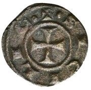 Denaro - Manfredi M gothic, Italy, 1258-1266 reverse image