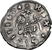 ½ Tarí - Carlo V young portrait, eagle standing, Italy, 1533-1538 reverse image