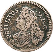 ½ Tari - Filippo V obverse image