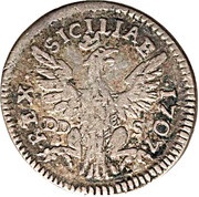 ½ Tari - Filippo V, Italy, 1707-1708 reverse image