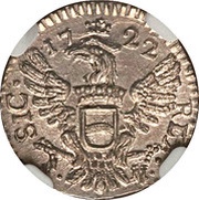 ½ Tari - Carlo III, Italy, 1722 reverse image