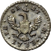 ½ Tarí - Carlo III, Italy, 1733 reverse image