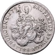 1 Thaler Madonna - Jakob Ernst von Liechtenstein, Austria, 1745 reverse image