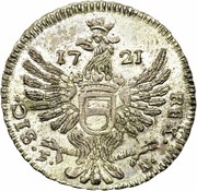 2 Tari - Carlo III VI, Italy, 1721 reverse image