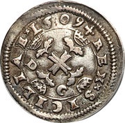 3 Tari - Filippo II, Italy, 1609-1620 reverse image