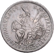 1 Thaler - Sigismund von Schrattenbach, Austria, 1754 reverse image