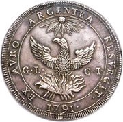 1 Oncia, 30 Tari - Ferdinando, Italy, 1791 reverse image