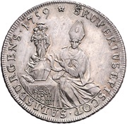 1 Thaler - Sigismund von Schrattenbach, Austria, 1759 reverse image