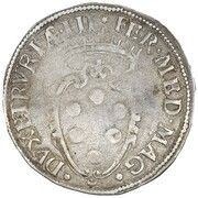 1 Lira - Ferdinando I de'Medici, Italy, 1591 reverse image