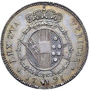 2 Paoli - Ferdinando III, Italy, 1791 reverse image