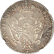 1 Francescone - Francesco III 1st series, Italy, 1747 reverse image