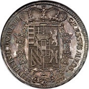 1 Francescone - Pietro Leopoldo "Siries" type, Italy, 1771-1777 reverse image
