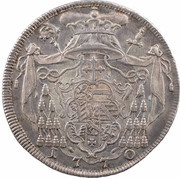 1 Thaler - Sigismund von Schrattenbach type 12, Austria, 1766-1771 reverse image
