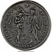 1 Piastra - Ferdinando I, Italy, 1589-1599 reverse image