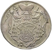 1 Thaler - Sigismund von Schrattenbach type 13, Austria, 1768-1769 reverse image