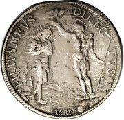 1 Piastre - Cosmos III 3rd type, Italy, 1680 reverse image