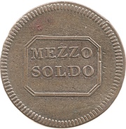 ½ Soldo - Charles Louis, Italy, 1805 reverse image