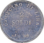 2 Soldi - Charles Louis, Italy, 1804-1805 reverse image
