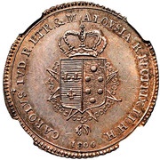 1 Lira - Charles Louis and Maria Luigia obverse image