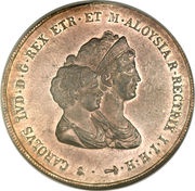 10 Lire - Charles Louis 2nd type obverse image
