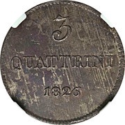 3 Quattrini - Leopoldo II reverse image