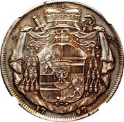 1 Thaler - Hieronymus von Colloredo, Austria, 1788-1803 reverse image