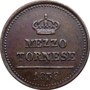 ½ Tornese - Ferdinando II reverse image