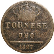 1 Tornese - Francesco I reverse image