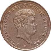 5 Tornesi - Ferdinando II obverse image