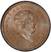 10 Tornesi - Ferdinando II 3rd portrait obverse image