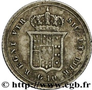 10 Grana - Ferdinando II, Italy, 1848-1859 reverse image