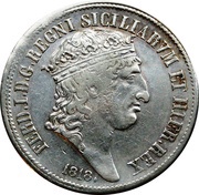 120 Grana - Ferdinando I 1st type, large head obverse image