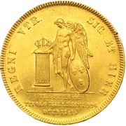 15 Ducati - Ferdinando II, Italy, 1844 reverse image