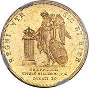 30 Ducati - Ferdinando II, Italy, 1854-1856 reverse image