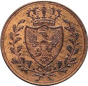1 Centesimo - Carlo Felice Bologna, Italy, 1826 reverse image