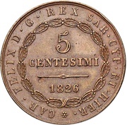 5 Centesimi - Carlo Felice Bologna obverse image