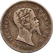 50 Centesimi - Victor Emmanuel II Bologna obverse image