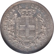 50 Centesimi - Victor Emmanuel II Florence, Italy, 1860-1861 reverse image