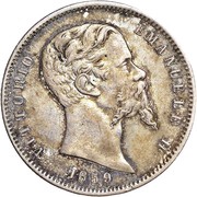1 Lira - Victor Emmanuel II Bologna obverse image