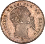 1 Lira - Victor Emmanuel II Florence obverse image