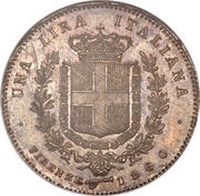 1 Lira - Victor Emmanuel II Florence, Italy, 1859-1860 reverse image