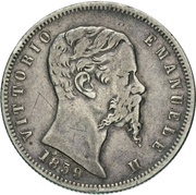 2 Lire - Victor Emmanuel II Bologna obverse image